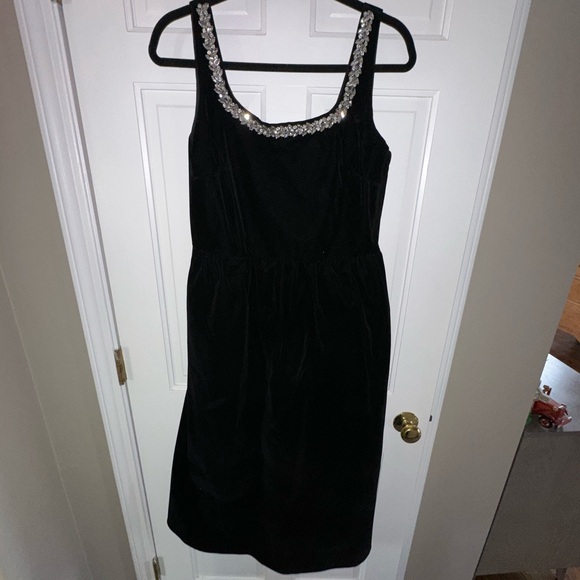 🖤 Cider Black Velvet Midi Dress with Silver Accents | NWT 🖤 - Picture 4 of 5